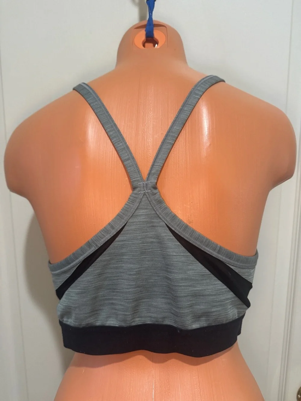 NIKE Dri-Fit Indy Light Gray Black Sports Bra $40 XXL EUC KL